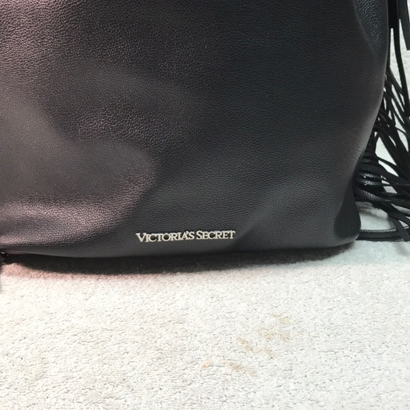 Victoria Secret drawstring backpack (black) NWOT - Picture 2 of 6